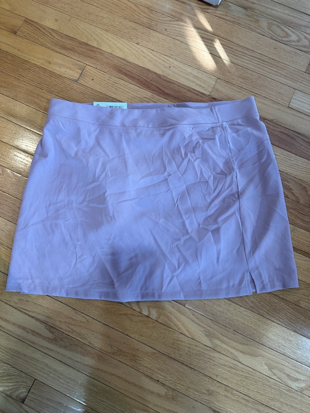 Women's Light Pink Stretch Mini Skort with Smooth Waistband